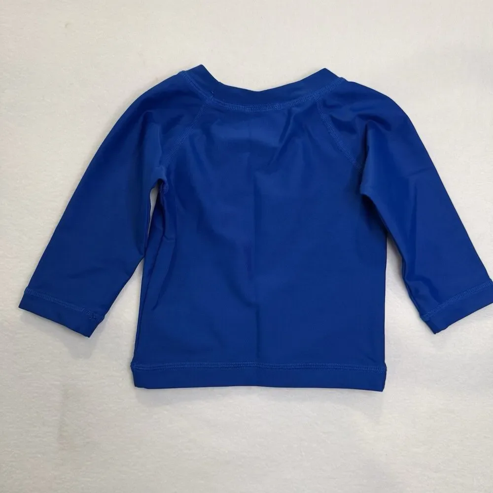 Hanna Andersson Blue Rash Guard Swim Shirt, Size 3-6 Months